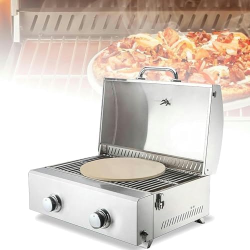 Commercial Gas Pizza Oven, 12 Inch Tabletop Snack Baking Machine for Restaurants and Kitchens - Multifunctional Cooking Equipment