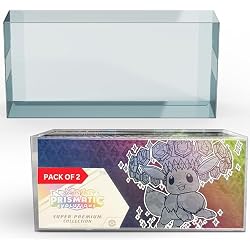 PET Protector for Pokémon Prismatic Evolutions Super Premium Collection Box – 2 Pack – 0.5mm Thick Clear Display Case – Dustproof, Scratch-Resistant, Archival Safe Storage Box Protector