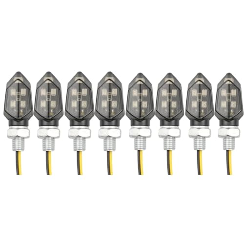 �o�C�N �E�C���J�[�����v For CBR500R For CB400 CB400SF For CBR1000RR For CB300R For CBR300R �E�C���J�[���C�g�C���W�P�[�^�[ 12V�V�[�P���V�����E�C���J�[ �h��(8pcs)