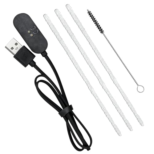 USB Charger Cable Charging Dock Replacement Accessories Pipe Cleaners Hard Bristle and Black Brush for Cleaning