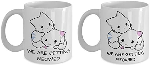 Funny Gifts For Fiance Bride To Be Groom Engagement Wedding Newlyweds Her Him Ideas Christmas Valentine's Day - 11 oz Coffee Mug Set of 2
