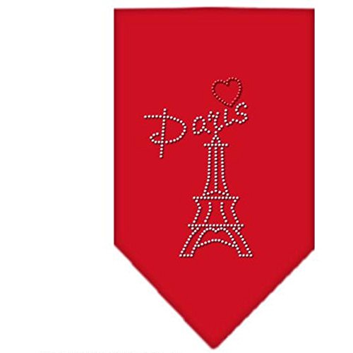Mirage Pet Products Paris Rhinestone Bandana, Large, Red