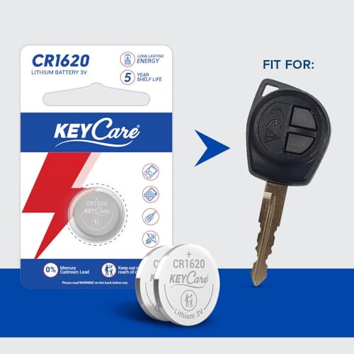 Image of KeyCare Long Lasting CR1620 Lithium Coin Cell Battery | 3V Voltage | Environmentally Friendly | High Capacity-Pack of 5