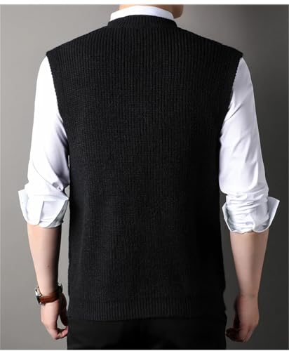 Men Knit Vest Pullover V Neck Argyle Sweater Sleeveless Casual Fall Winter3