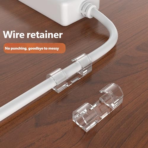 Clip Transparente para Cable con Doble Gancho y Organizador para Gestión y Organización Segura de Cables miniatura 6