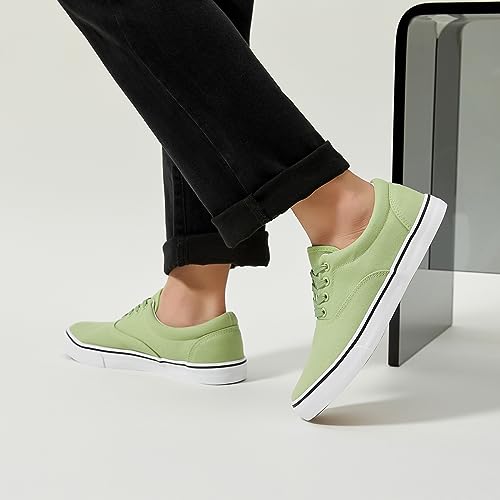 Image of yageyan Men's Low Top Canvas Walking Shoes Lace-up Fashion Sneakers Casual