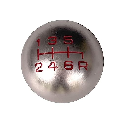 Pursuestar 6 Speed Gear Shift Knob Shifter Head Stick Lever M10 X 1.5 Adapter Nuts Aluminum Round Ball Compatible For Honda Civic Fd2 Rsx Fa5 Fg2 Fb6 S2000 Type-R #TOP6