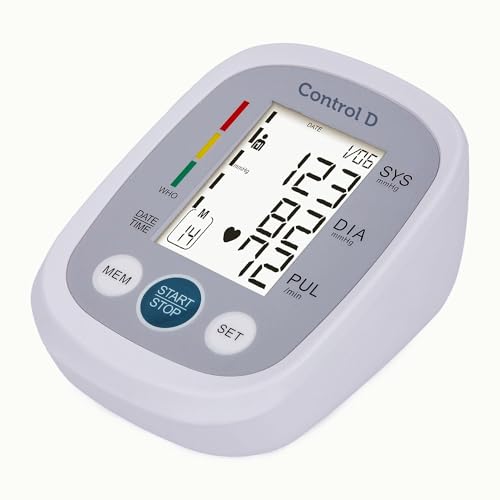 Image of Control D Homely Smart Automatic Digital Blood Pressure Monitor Hypertension Indicator Upper Arm Portable BP Machine Power with USB-C Port