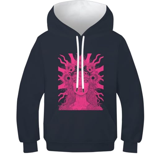 Sweat-shirt enfant 6-15 ans sweat à capuche imprimé 3D avec cordon et poches