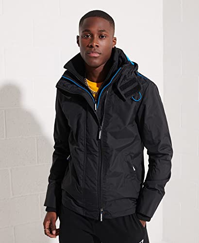 Superdry Mens Pop Zip Hood Arctic Sd-Windcheater Jacket Black/Super Denby New Branding Size Xl #TOP1