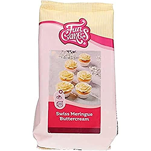 FunCakes Preparado para crema de merengue suizo: Fácil de usar, cremosa, perfecta para la decoración de tartas, para cubrir y rellenar, y para la cobertura de cupcakes. 400 g.