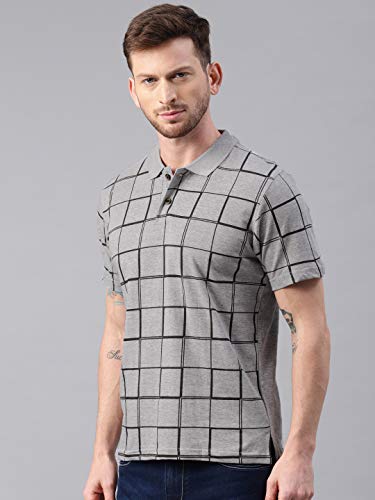 Image of KRYPTIC Men's Ultra-Soft Cotton Rich Casual Printed Half Sleeve Regular Fit Classic Polo T-Shirt - Soft, Cool & Stylish Everyday Wear