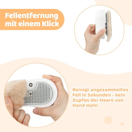 Nepfaivy Katzenbürste mit Dampf, Katzen Bürste für Kurzhaar und Langhaar – Ansicht 4