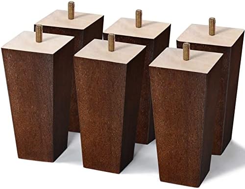 AORYVIC 6 inch Furniture Legs Set of 6 Couch Legs Mid-Century Modern Replacement Sofa Legs for Sectional, Dresser, Recliner, Nightstand