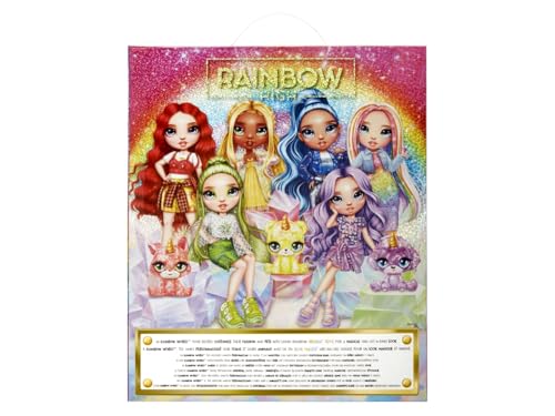 Muñeca Rainbow High Fashion Violet con Slime y Mascota miniatura 7