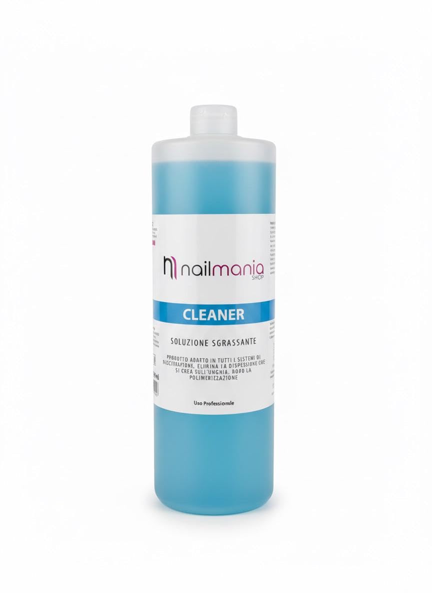 Cleaner 1Litro - Prodotto a base alcolica per pulire e disinfettare l'unghia prima della manicure, ricostruzione gel e semipermanente