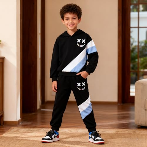 Image of Size 5-13 Years Boys Summer /Spring Outfits Set Short Sleeve T-Shirt & Pants Kids Boys Fall Fashion Clothes Sets