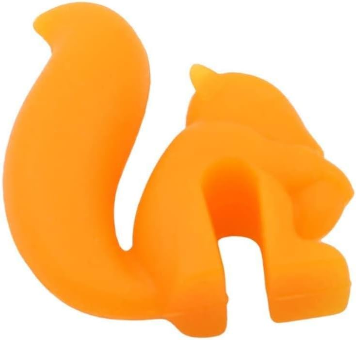 5er Set Niedliche Eichhörnchen-Teebeutelhalter Aus Silikon - Bunt & Praktisch Für Tassen