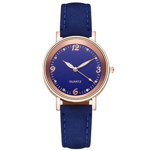 Relojes para mujer, elegante reloj de cuarzo para mujer, relojes deslumbrantes para mujer, relojes de pulsera fáciles de llevar, reloj con correa de cuero de diamantes de imitación para fiesta