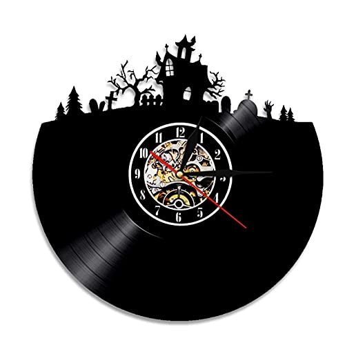 Veilleuse LED Halloween horloge vinyle pour chasser l'obscurité avec un style crâne unique
