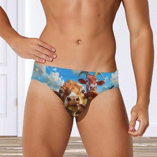 Farmhouse Animals Selfie Picture Novelty Men's Brief Swimwear Pants Swimming Trunks Beach Shorts Underwear4