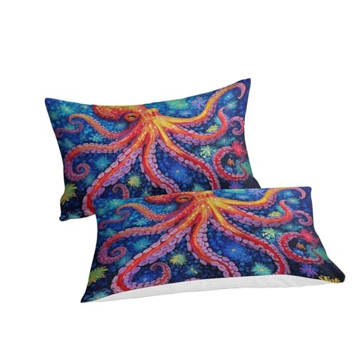 Parure de lit pieuvre King de qualité supérieure en microfibre - 3