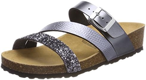 Lico Damen Natural Glitter Pantoletten