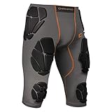 Champro Unisex-Adult ProShield 7-Pad Girdle, Graphite, Orange, Adult 3X-Large