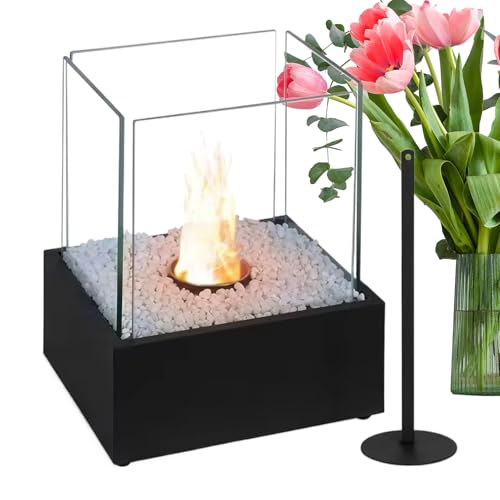 Niesel Caminetto Da Tavolo | Braciere Portatile ad Etanolo,Focolare da Tavolo a Etanolo - Per Casa Soggiorno Camera Da Comodino Compleanno Festa Di Inaugurazione Casa Balcone Giardino Cortile