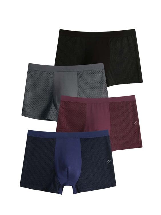 Mens Dots Printed Pouch Briefs Boxer Underwear Breathable Casual Style Solid Shorts with Ultrasoft Waistband, Multicolor-image-40