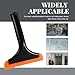 Wevdn Small Silicone Window Squeegee, Car Windshield Silicone Squeegee, Auto Windshield Water Blade Scraper with 5.9 Inch Blade and Non-Slip Handle for Window, Mirror, Glass Door (Black)