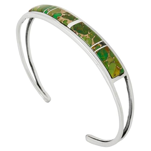 Turquoise Bracelet Sterling Silver 925 Genuine Gemstones Cuff Bracelet2