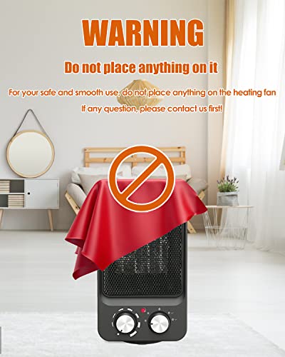 Small Space Heater Electric Ceramic Heater, Energy Efficient Mini Indoor Portable Heater With Tip-Over And Overheat Protection, Desk Quiet Space Heater For Bedroom, Office, Livingroom Use (Black) #TOP6