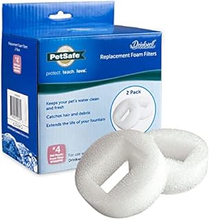 Petsafe Drinkwell 360 Plastic Pet Fountain Replacement Foam Filters, Pack of 2, Filter for Dog and Cat Water Fountains