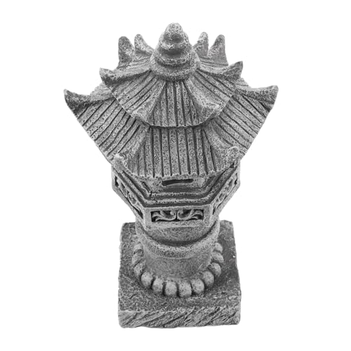 SHINEOFI Adornos De Pagoda De Piedra Farol Zen para Jardín Estatua Japonesa para Patio Decoración De Césped De Resina Pequeña Torre De Resina para Exteriores para Decoración De Jardines y p