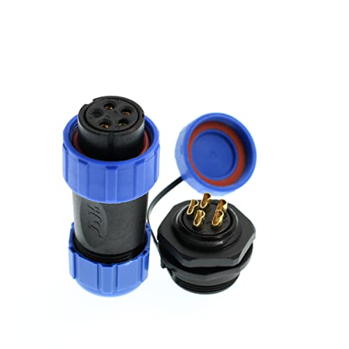 Conector resistente al agua SP21 5 pines macho y hembra miniatura 2