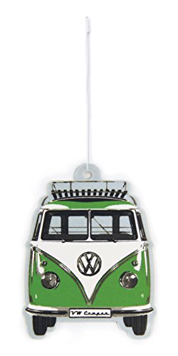 BRISA VW Collection - Volkswagen Air Freshener, Room Freshener, Deodorizer for Cars T1 Bus Campervan Motif (Bus Front/Green Apple/Green)