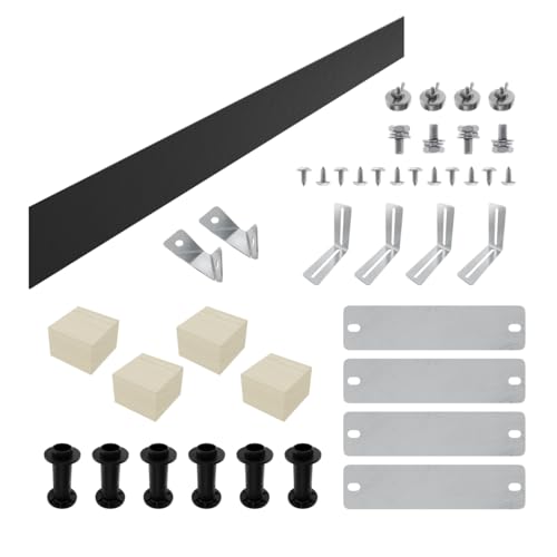 Aquariss Shower Tray Panel Riser Kit 1800mm Feet Legs Riser Package for Square Rectangle Trays Black