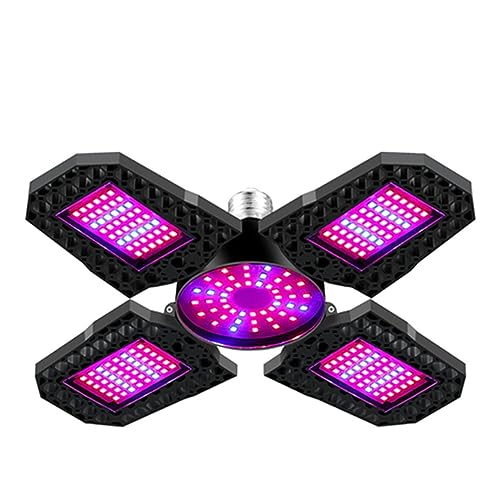 CVFRDD para Invernadero LED Plant Seeds Grow Light E27 Full Spectrum LED Panel Grow Tent Bulb Led Grow Tent Bulb(4 Leaf   210 Leds)