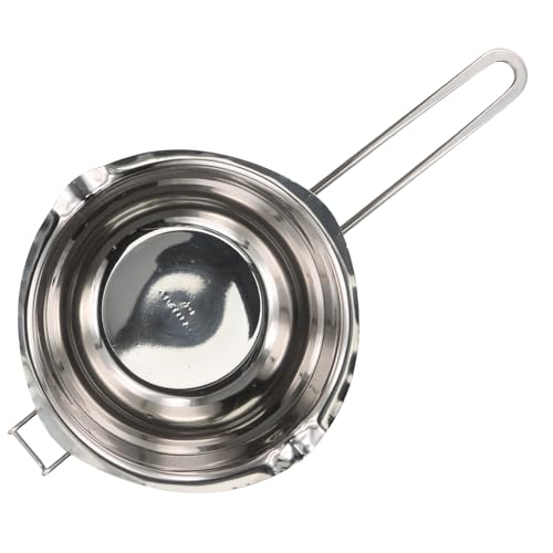 YILANJIN Recipiente de Fusión, 1000 ml Recipiente Fundir Chocolate de Acero Inoxidable, Olla de Derretir Acero Inoxidable para Queso, Crisol de Chocolate para Mantequilla, Caramelo, Dulces (Plateado)