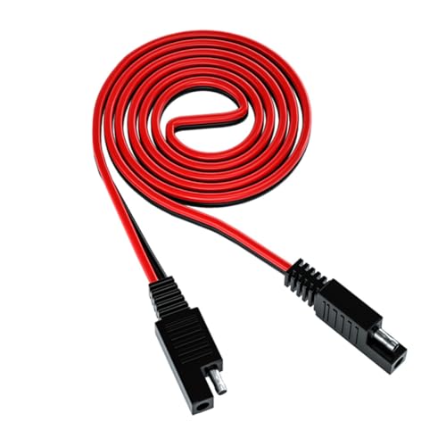 Milisten Câble de Connexion SAE Double 1 Mètre, Rallonge Câble de Chargeur Batterie Moto et Voiture, Cordon à Double Interface SAE Polyvalent pour...