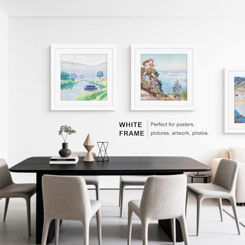 Image of Picrit 20x20 White Picture Frame, Poster Frame for Wall, 3 Pack