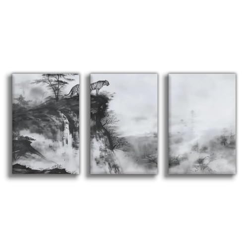 Poster sur toile Misty Valley 50x75 cm pour décoration de chambre