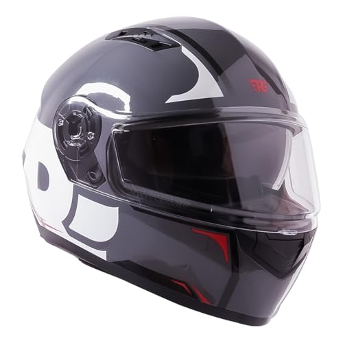 Royal Enfield LIGHTWING Full FACE REWING I ABS GI Grey XL620 | Fit: Regular | Certification: ISI | Material : ABS | Type: Full face EPS Liner for Better Shock Absorption | Gender: Men's