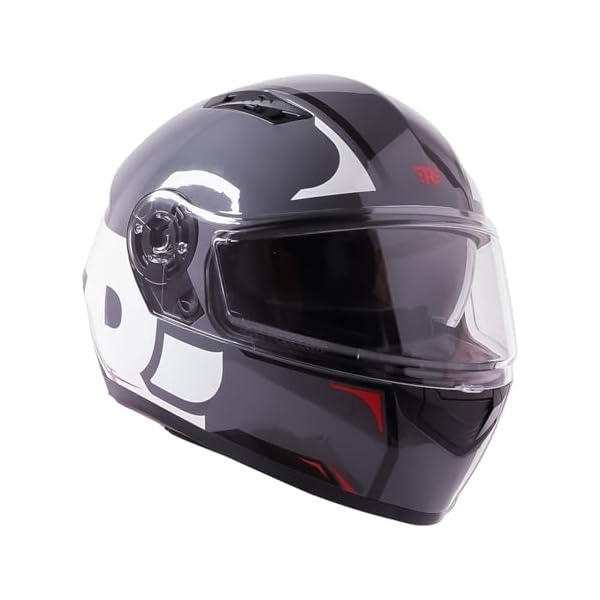 Royal Enfield LIGHTWING Full FACE REWING I ABS GI Grey XL620 | Fit: Regular | Certification: ISI | Material : ABS | Type: Full face EPS Liner for Better Shock Absorption | Gender: Men's