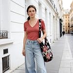 WITERY Sacs à main pour femmes Sacs de corps croisés Large Epaule Shopping Sac Hobo Sac Top Sacs zippés Porte-messenger fait main