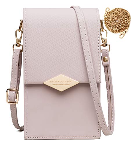 HAIWILL Handy Umhängetasche Leder Handytasche Kleine Crossbody Geldbörse...