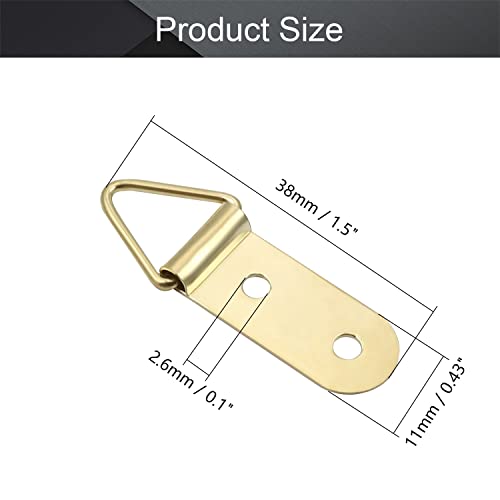 Image of MroMax 50PCS Ring Picture Frame Buckle 1.5 inch x 0.43 inchGold Tone Assortment Kit for Home Decoration Picture Frames Photo Hanging Solutions