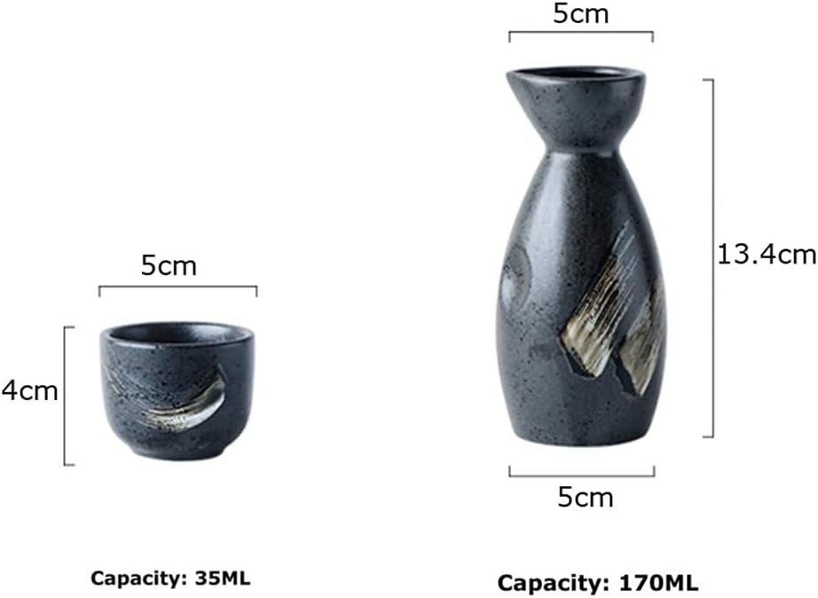 Sake Cup Pot Ceramic Sake Set Hand Painted Flagon Sake Wine Set Ceramics 1 Flagon 4 Cups Jug Spirits Liquor Gift