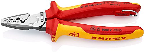 KNIPEX 97 78 180 T Alicate para entallar punteras TT